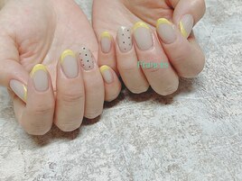 フレンチ×ドット柄
