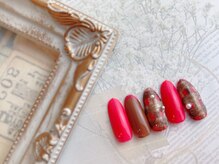 ネイルサロン&スクール ジーナ(GINA)/レッド×チェック