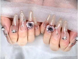 ハートネイル　チークネイル