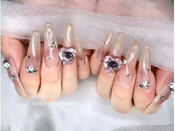 ハートネイル　チークネイル