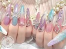夏ネイル/マーメイド/スカルプ