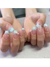 ブルーフレンチネイル