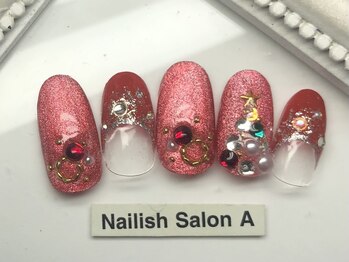 ネイリッシュサロン エー(Nailish Salon A)/マグネットクリスマスネイル