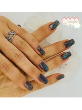ネイル グリー(nail glee)/BLACKマグネットネイル。