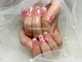 アートし放題　桜チークマグ