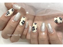 アンジュブラウン(angebrown)/落書きお花アート【082】