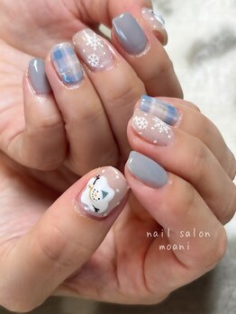 定額ネイル　雪だるまちゃん
