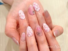 ナナネイル(Nana.Nail)/フラワーグラデーションネイル