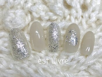 エストリブレ(estLivre)/雪の結晶ネイル