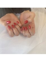 プチナノ(petitnano)/ワンカラーもやもや塗りネイル