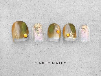 マリー ネイルズ いわきラトブ店(MARIE NAILS)/定額7700円税込 カーキ0226e