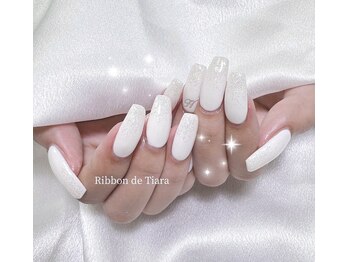 リボン ド ティアラ(Ribbon de Tiara)/ホワイト×ラメグラ