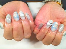 ネイルサロンアンドスクール マロウブルー(mallow blue)/アートネイル