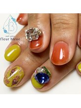 フルール ブルー(fleur bleue)/double180ビジューネイル