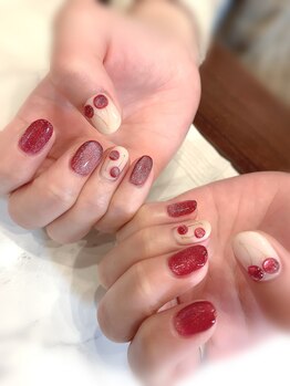 ハーティーネイル hearty nail 溝の口店/定額/さくらんぼ/ぷっくりネイル