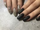 ブラック×ニュアンスネイル