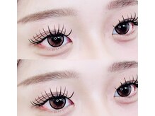 グランドール リュクス アイプラス(Grandoll Luxe eye+)の雰囲気（フラットラッシュで軽いつけ心地）