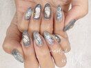 winter blue nail