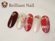 ブリリアント/バレンタインネイル