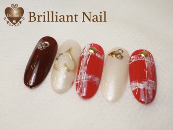 ブリリアント/バレンタインネイル