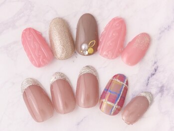 モアニ ヒロオ 渋谷店(MOANI Hiroo)/ニット&チェック柄ネイル♪