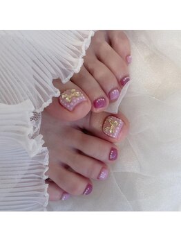 リンドネイル バイ モカ アンド ララ(Lind nail by moca and LaLa)/フットネイル