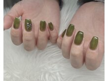 リブヴァラ(Lib Valla)/ワンカラー/カーキ/ミラーリボン