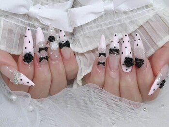 春フレンチガーリーネイル♪