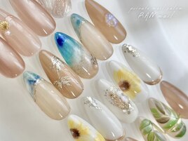 夏ネイル/ひまわりネイル