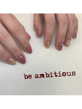 ネイルサロンアンドスクール ビーアンビシャス(be ambitious)/さりげないパール◎