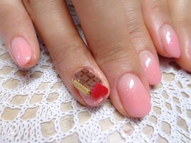 バレンタインチョコネイル♪