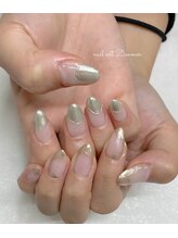 ネイルアート ジマー/クリアニュアンスのちぐはぐ