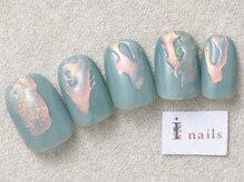 アイネイルズ 三宮店(I nails)/オーロラぷっくり￥8500