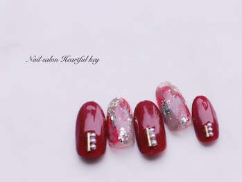 ネイルサロン ハートフルキー(Heartful key)/ボルドールネイル¥10500
