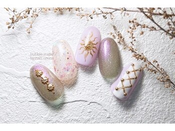 バブル シュガー バイ ネイルクローネ(bublle sugar by.nail crone)/パープルガーリーネイル