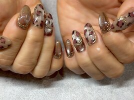 奥行・マグ・ヒョウ柄・ミラー