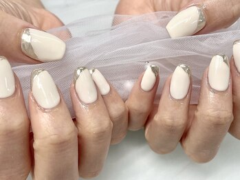 ネイルネージュ 錦糸町(Nail Neige)/持ち込み/シンプル/冬/ミラー