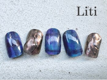 リティ(Liti)/No.120 Art(B) チェックネイル