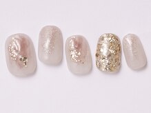 アイ ネイルズ 天神店(I nails)/パープル×ゴールド　¥7000