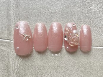 シルキーピンク×ローズネイル