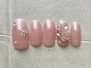 シルキーピンク×ローズネイル