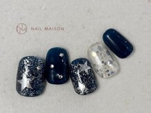 ネイルメゾン 梅田(NAIL MAISON)/ブルー星ラメ