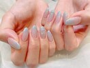 グラデーション／リボンネイル