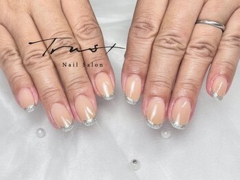トラストネイル 佐野店(TRUST Nail)/ラメフレンチネイル