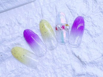 ティーエヌ 行徳駅前店/ドライフラワーオーロラネイル