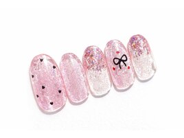 艶感マグネットリボンネイル