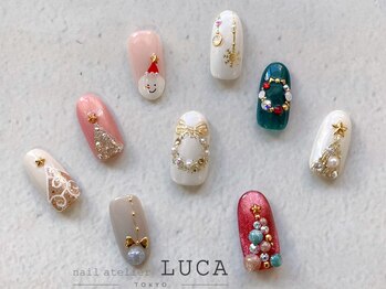 ネイルアトリエルカ(nail atelier LUCA)/W-381 大人上品クリスマスネイル