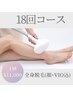 【18回コース】全身美肌脱毛（顔・VIO込み）回数：1回　¥11000 