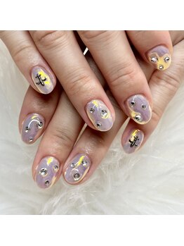 ブルーオーロラネイル