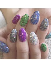 エムズネイル(M's Nail.)/ラメホロワンカラー